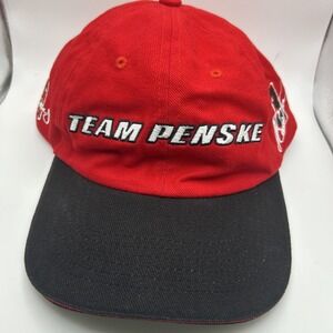 Team Penske Hat Cap Mens Strapback Red Indy Car‎ Racing Formula1 Adjustable